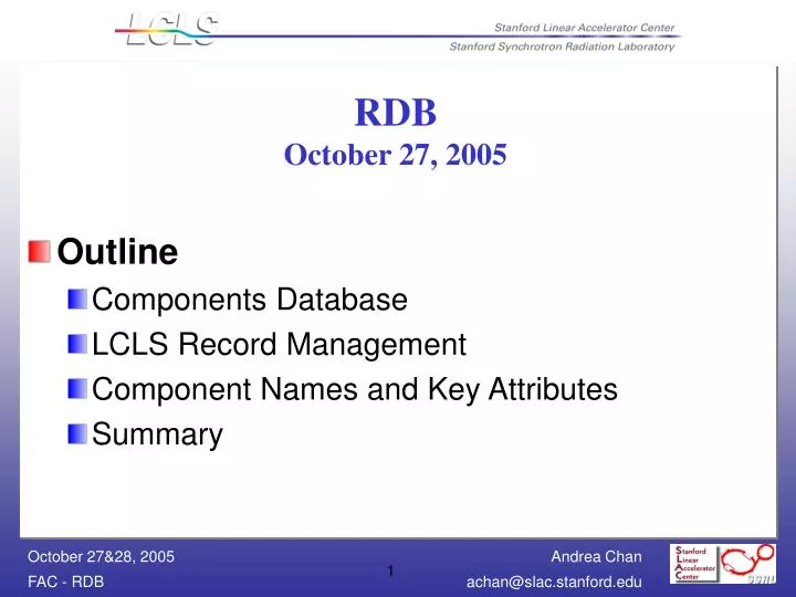 rdb october 27 2005