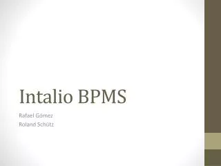 Intalio BPMS