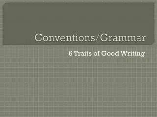 conventions grammar