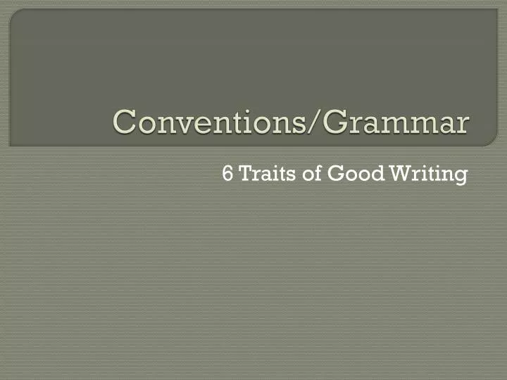 conventions grammar