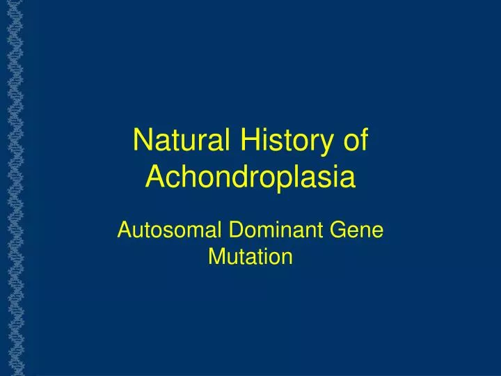 natural history of achondroplasia