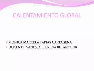 calentamiento global