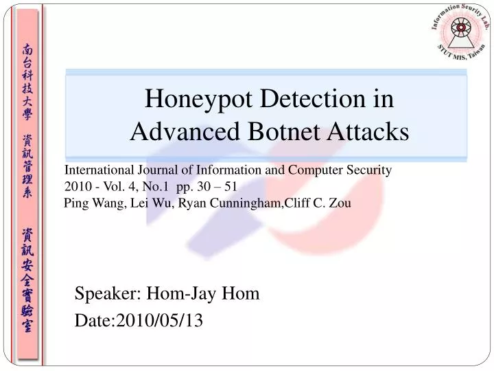 honeypot detection in advanced botnet attacks