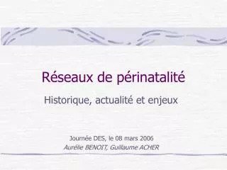 r seaux de p rinatalit