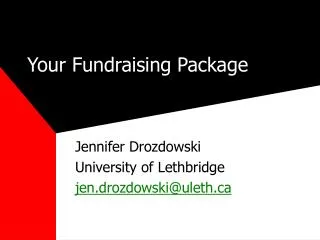 Your Fundraising Package