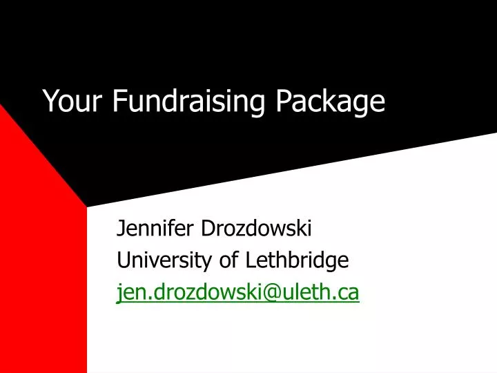 your fundraising package