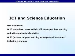 ICT and Science Education