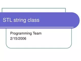 STL string class