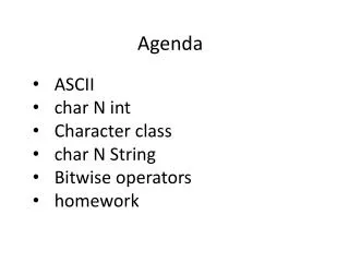 Agenda