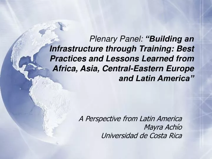 a perspective from latin america mayra ach o universidad de costa rica