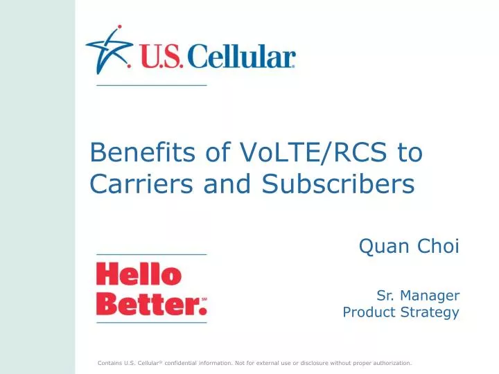 benefits of volte rcs to carriers and subscribers