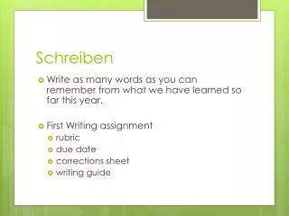 schreiben