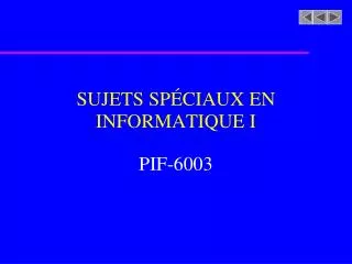 sujets sp ciaux en informatique i