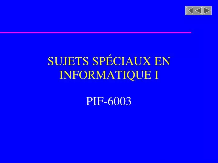 sujets sp ciaux en informatique i