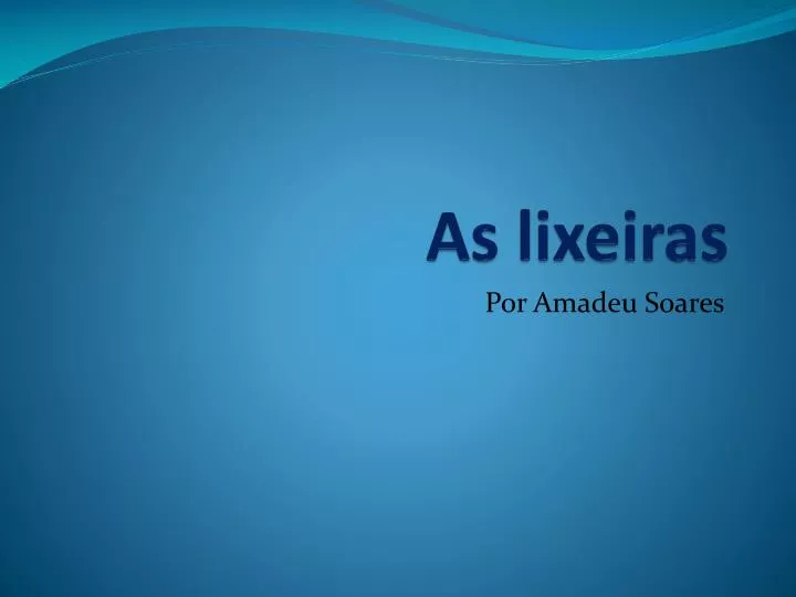 as lixeiras