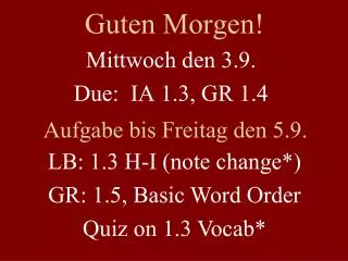 guten morgen