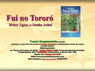 fui no toror beber gua o sonho achei