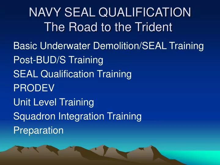navy seal qualification the road to the trident