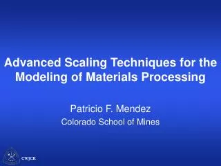 Advanced Scaling Techniques for the Modeling of Materials Processing