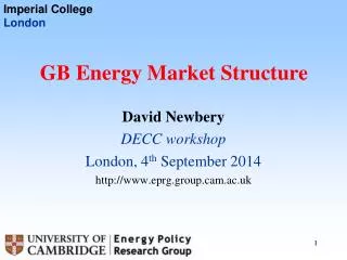 GB Energy Market Structure