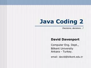Java Coding 2