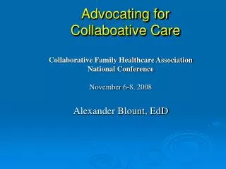 Advocating for Collaboative Care