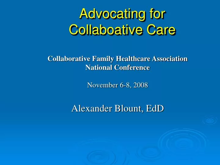advocating for collaboative care