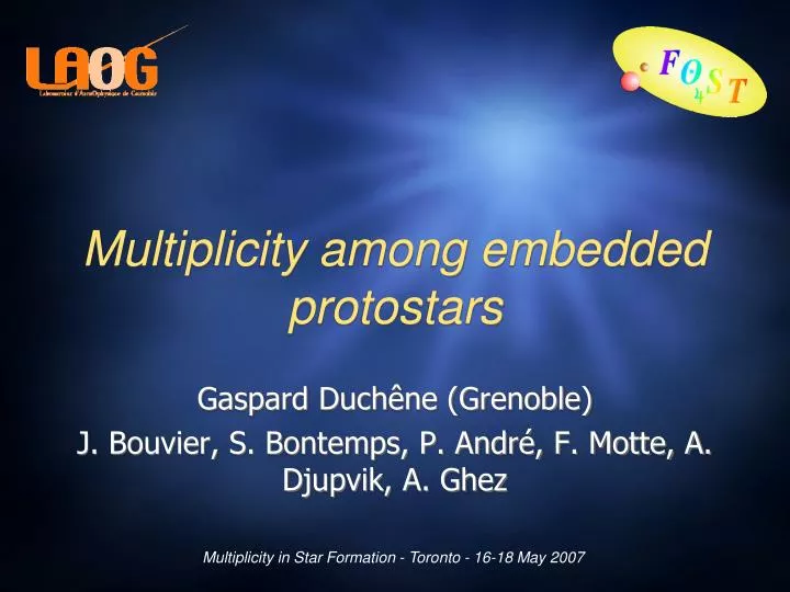 multiplicity among embedded protostars