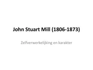 john stuart mill 1806 1873