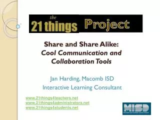 Share and Share Alike: Cool Communication and Collaboration Tools