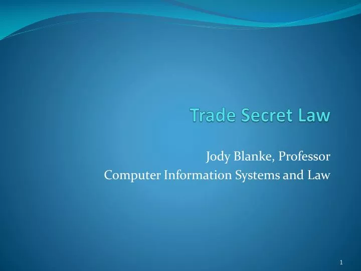 trade secret law