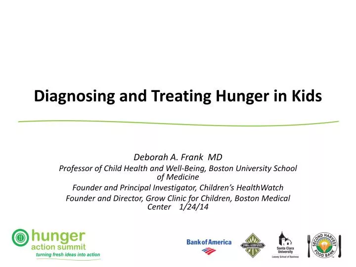 diagnosing and treating hunger in kids