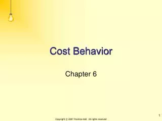 Cost Behavior