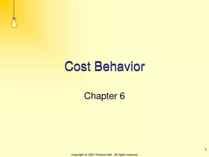 cost behavior