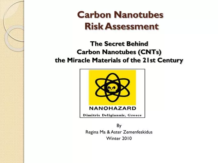 carbon nanotubes risk assessment