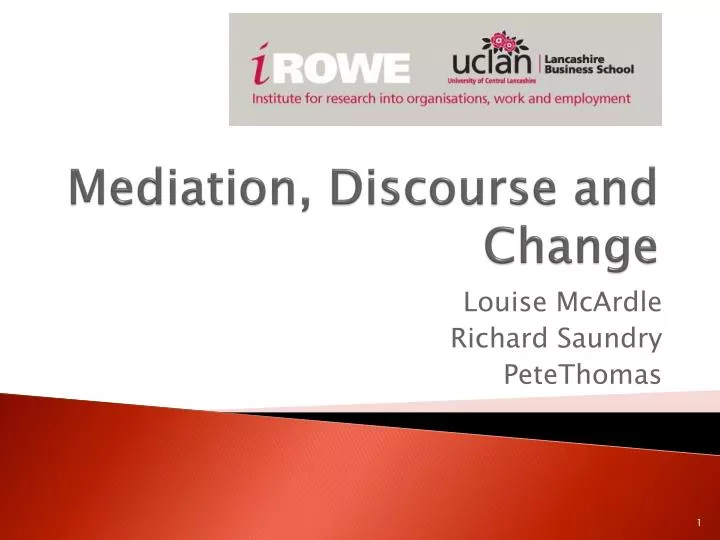 mediation discourse and change