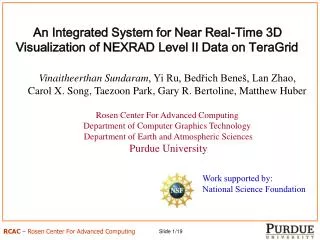 An Integrated System for Near Real-Time 3D Visualization of NEXRAD Level II Data on TeraGrid