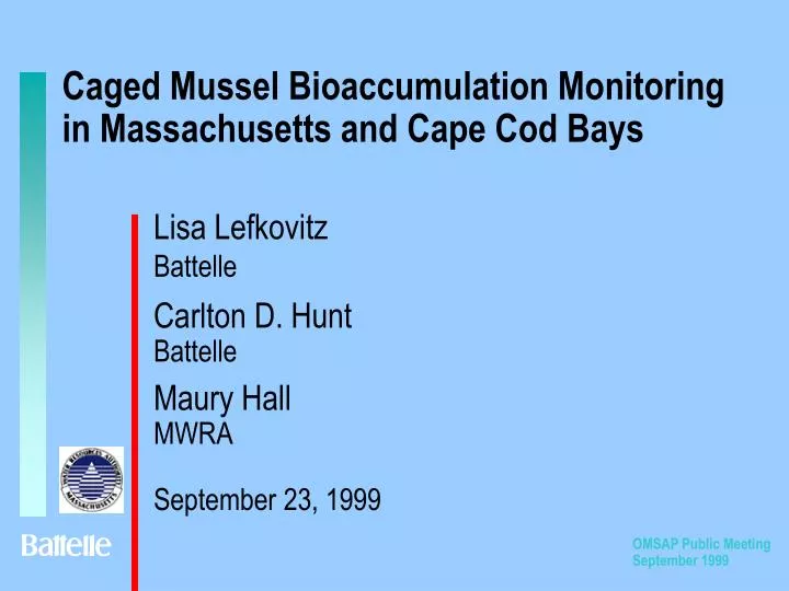 caged mussel bioaccumulation monitoring in massachusetts and cape cod bays