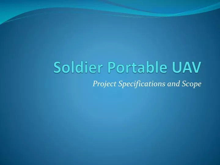 soldier portable uav