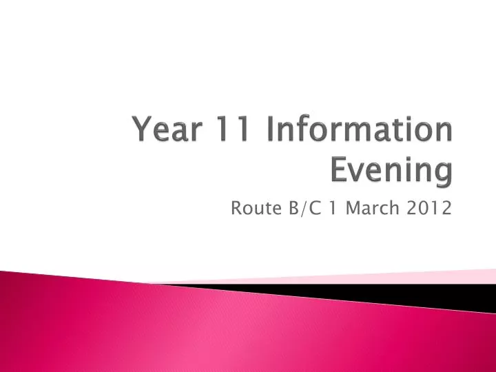 year 11 information evening