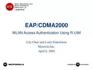 EAP/CDMA2000 WLAN Access Authentication Using R-UIM