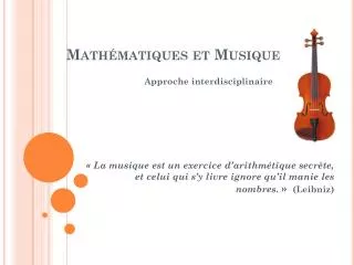 math matiques et musique