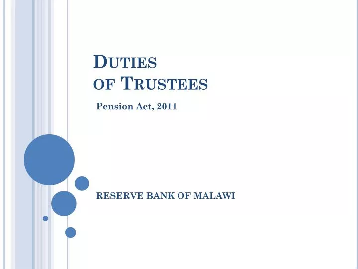 duties of trustees