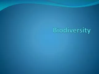 Biodiversity