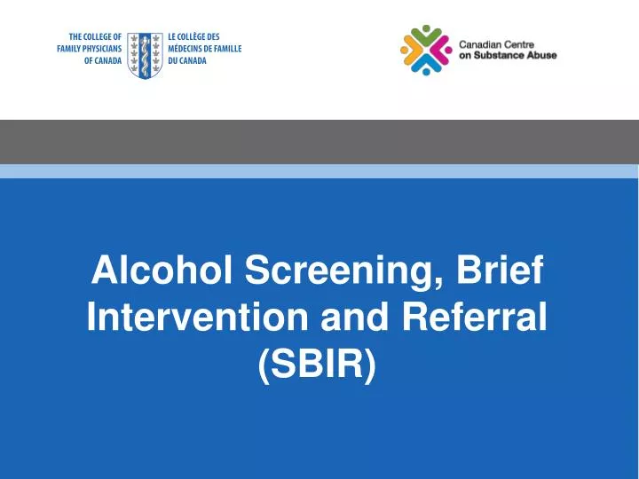 alcohol screening brief intervention and referral sbir