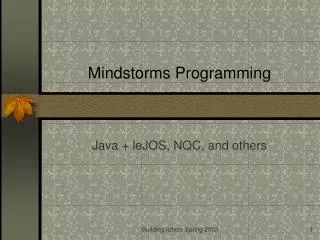 Mindstorms Programming