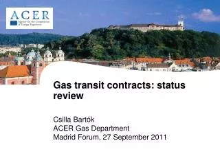 Gas transit contracts: status review