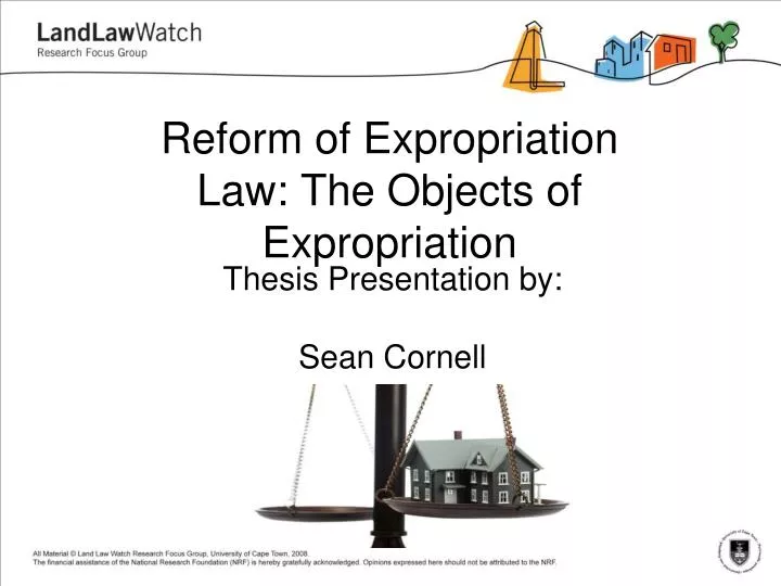 reform of expropriation law the objects of expropriation