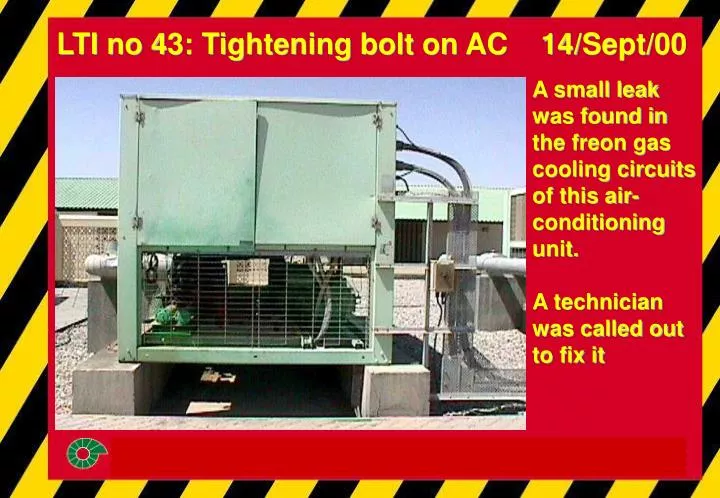 lti no 43 tightening bolt on ac 14 sept 00