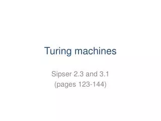 turing machines
